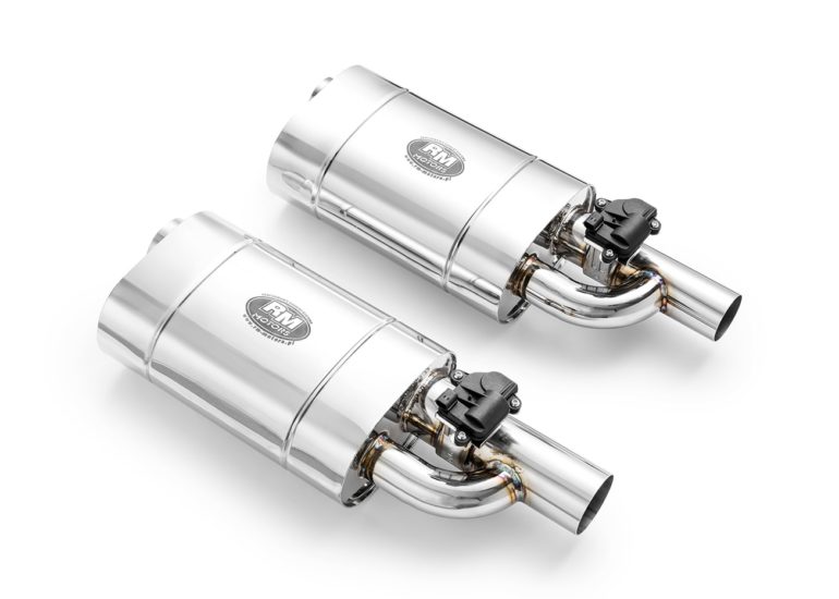 Elementy sportowego układu wydechowego - tłumiki środkowe z przepustnicą