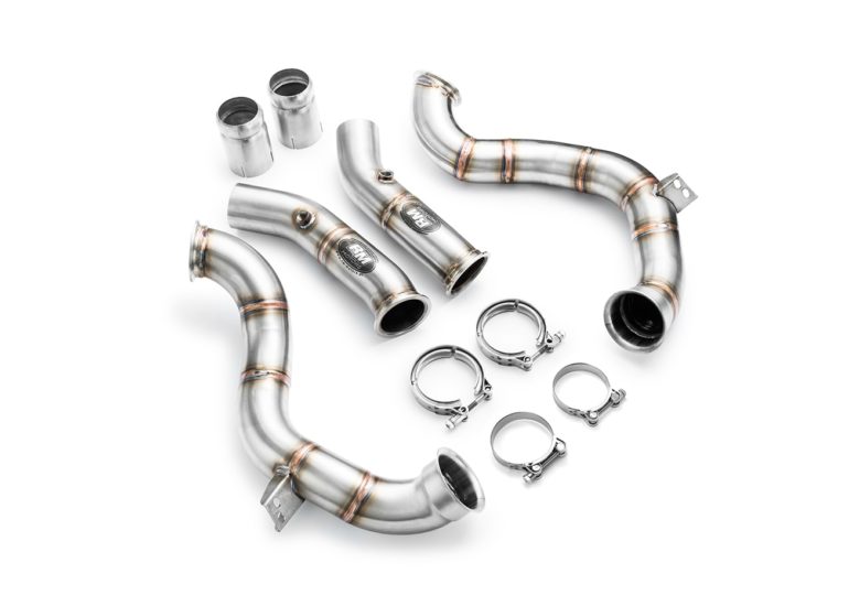 Element sportowego układu wydechowego - downpipe RM Motors packshot Olsztyn