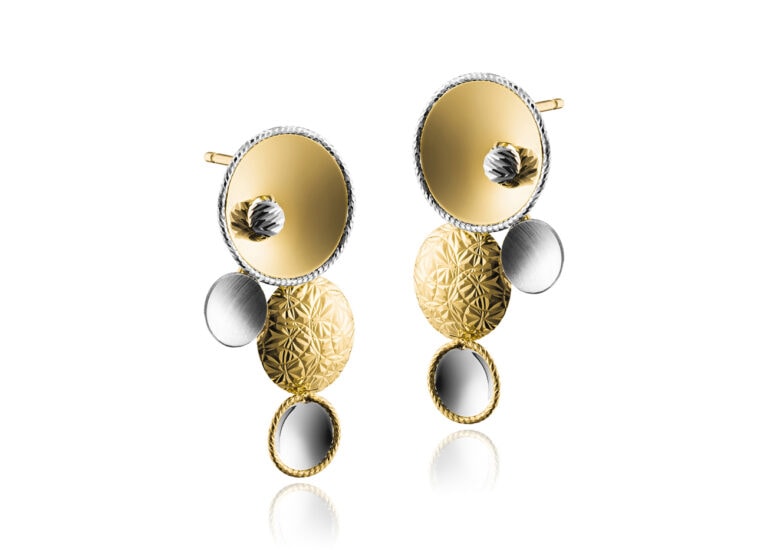 Kolczyki złote z kolekcji Sparkle by Gabriella Centomo - fotografia biżuterii Olsztyn Maciej Wiśniewski