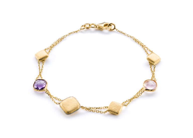 bransoletka złota z kolekcji Fancy by Gabriela Centomo z naturalnymi kamieniami