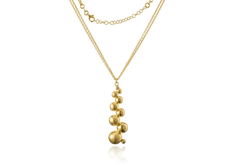 biżuteria - naszyjnik ze srebra złoconego